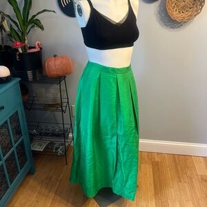 Sara Campbell Vibrant Green A-Line Skirt
